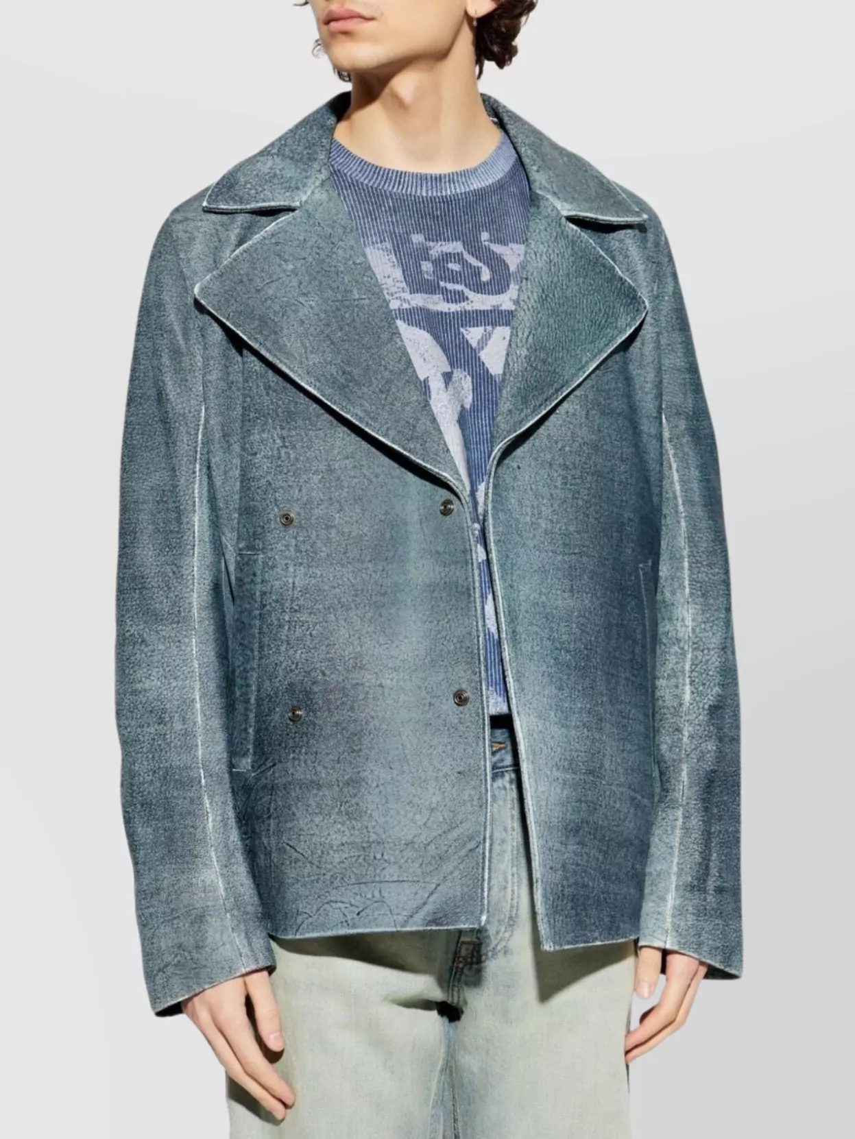 Diesel Textured Blazer Notched Lapels