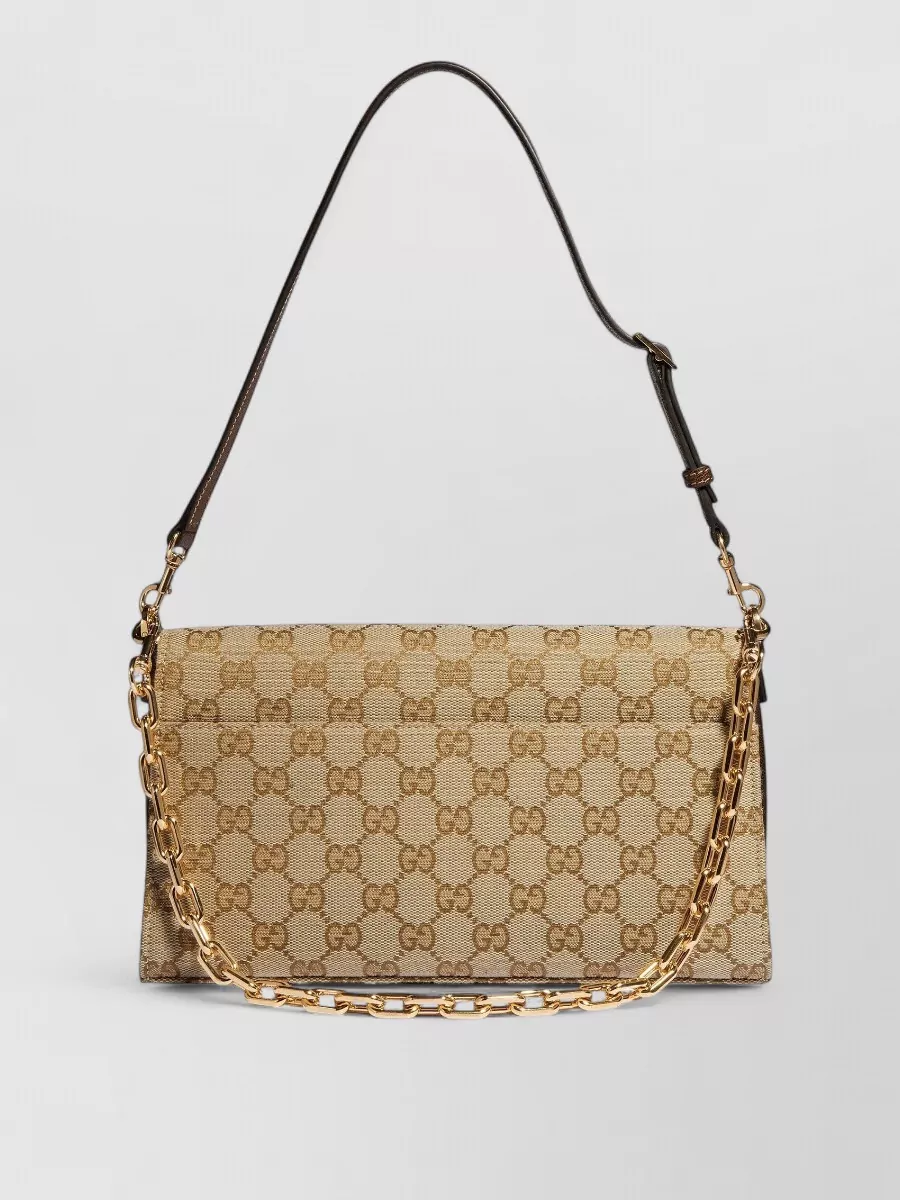 Gucci medium horsebit ristretto fabric shoulder bag