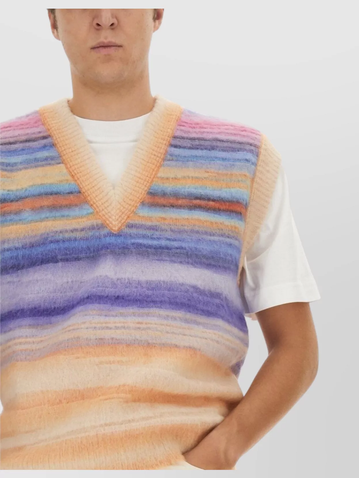 Missoni Striped Sleeveless Knit Vest