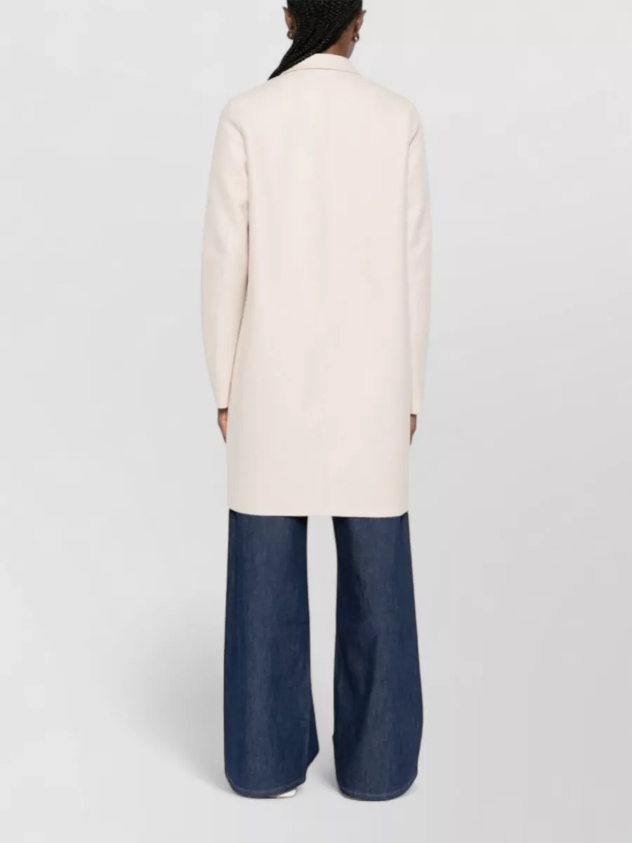 Harris Wharf London Wool Coat Single Breasted Straight Cut