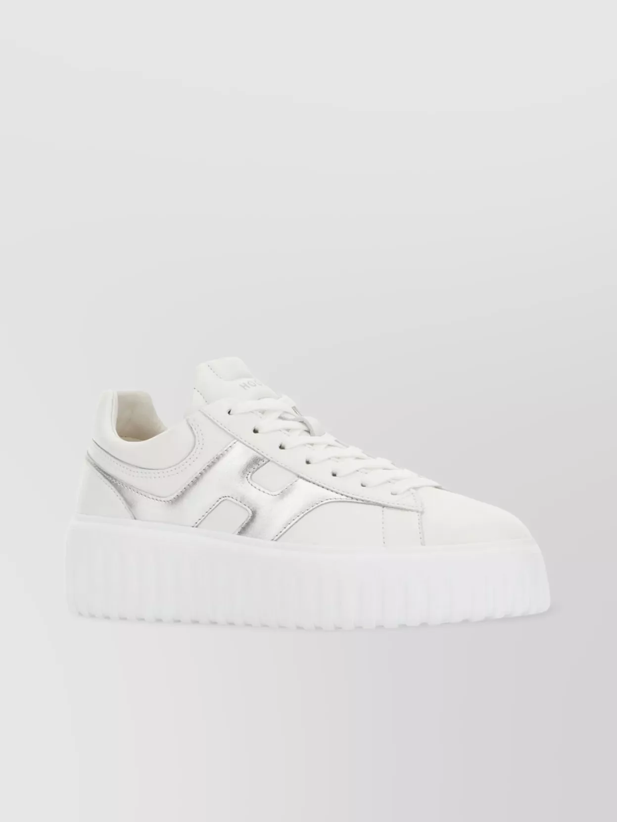 Hogan Nappa Leather Sneakers Featuring Metallic H-Stripes