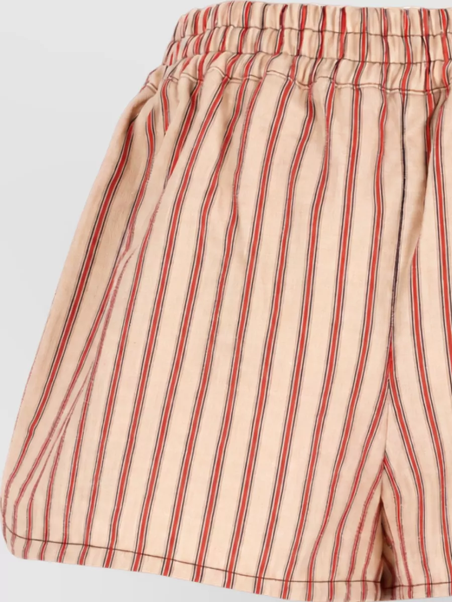 Fendi Striped denim shorts
