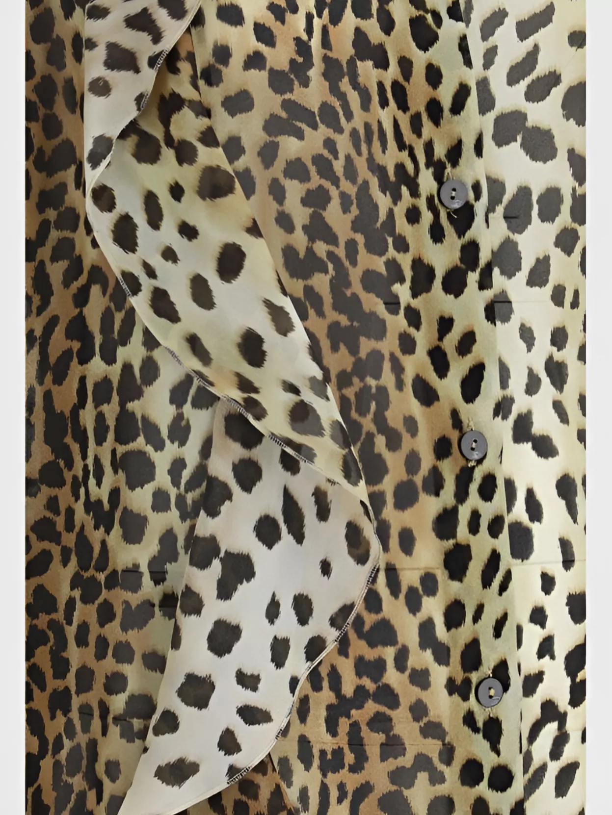 Blumarine Leopard Print Silk Chiffon Shirt