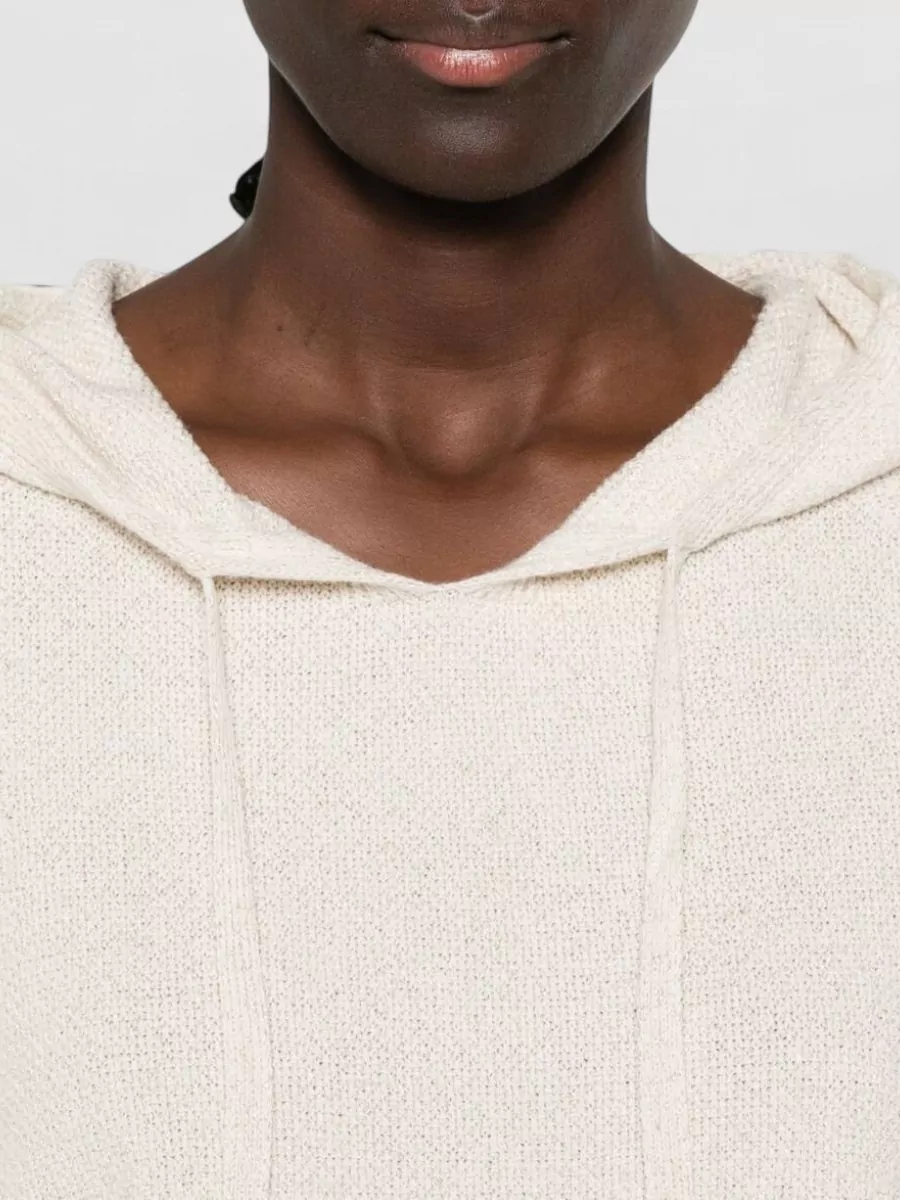 Fabiana Filippi Cashmere Blend Short Sleeve Hooded Sweater