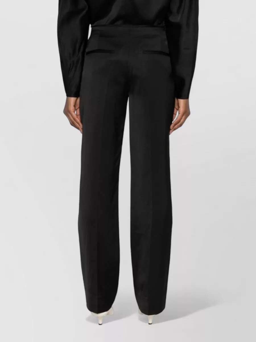 Totême Linen Blend Trousers Straight Leg Tailored