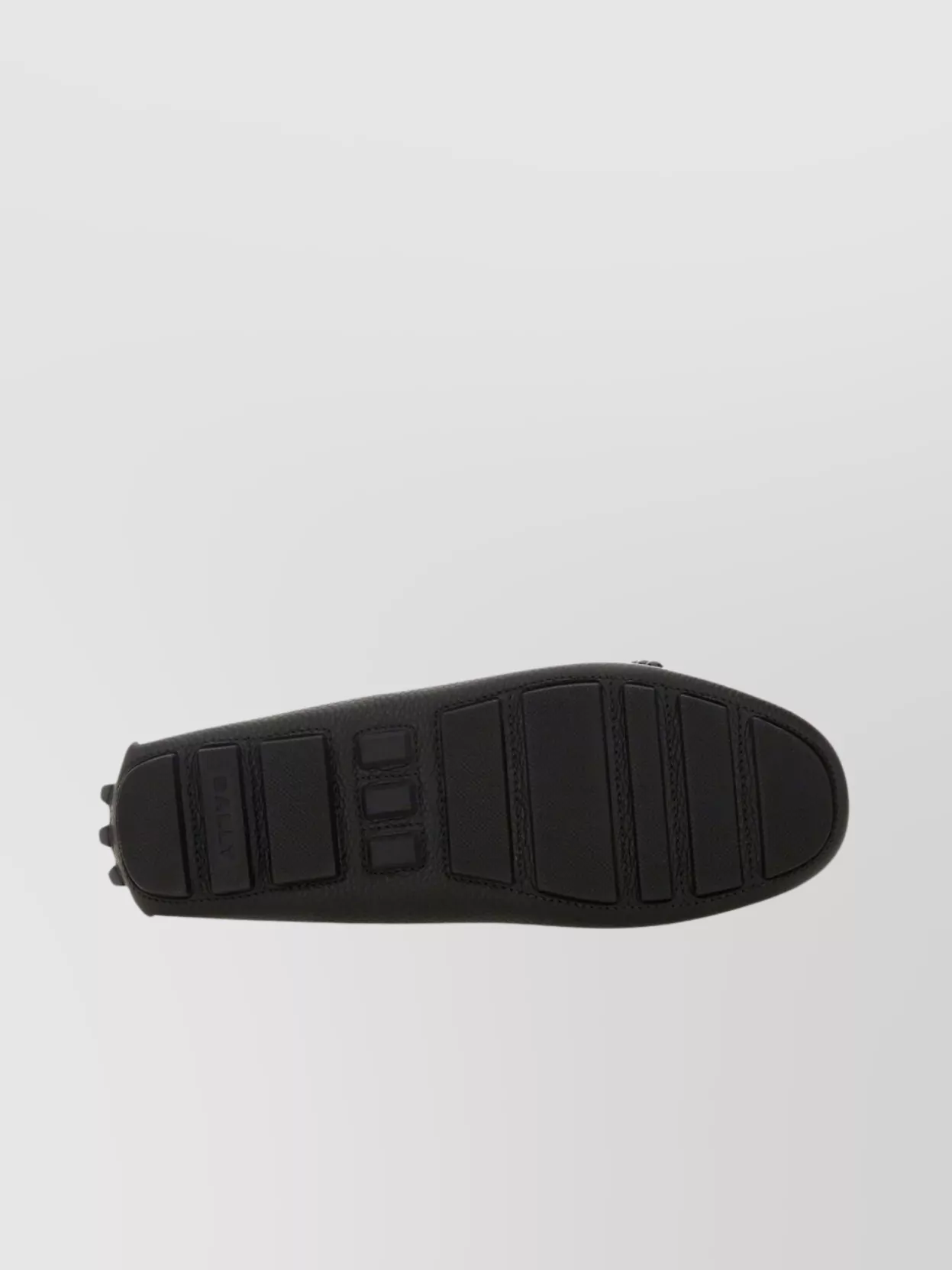 Bally Textured Leather Driver Loafers With Contrast Stripe
