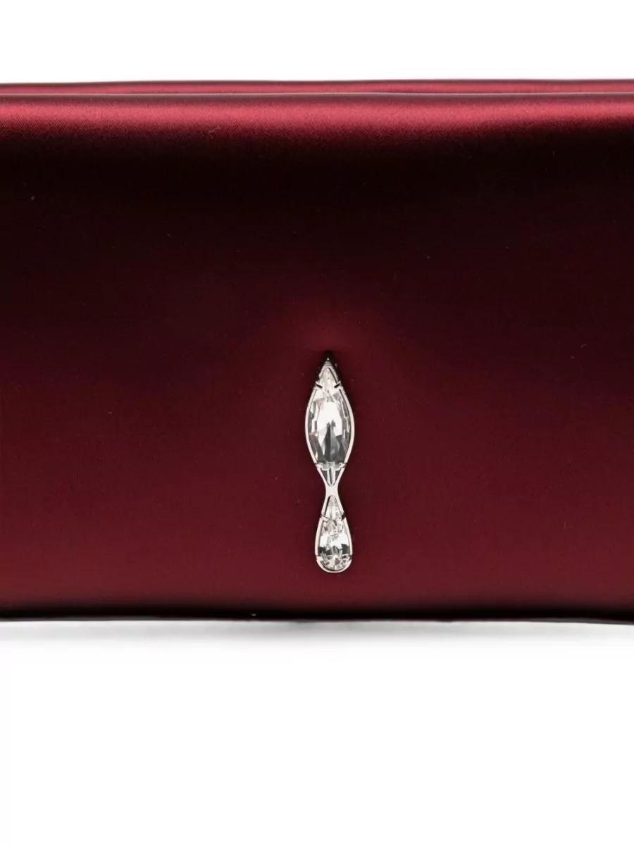 Christian Louboutin Na Crystal-Embellished Satin Clutch Bag
