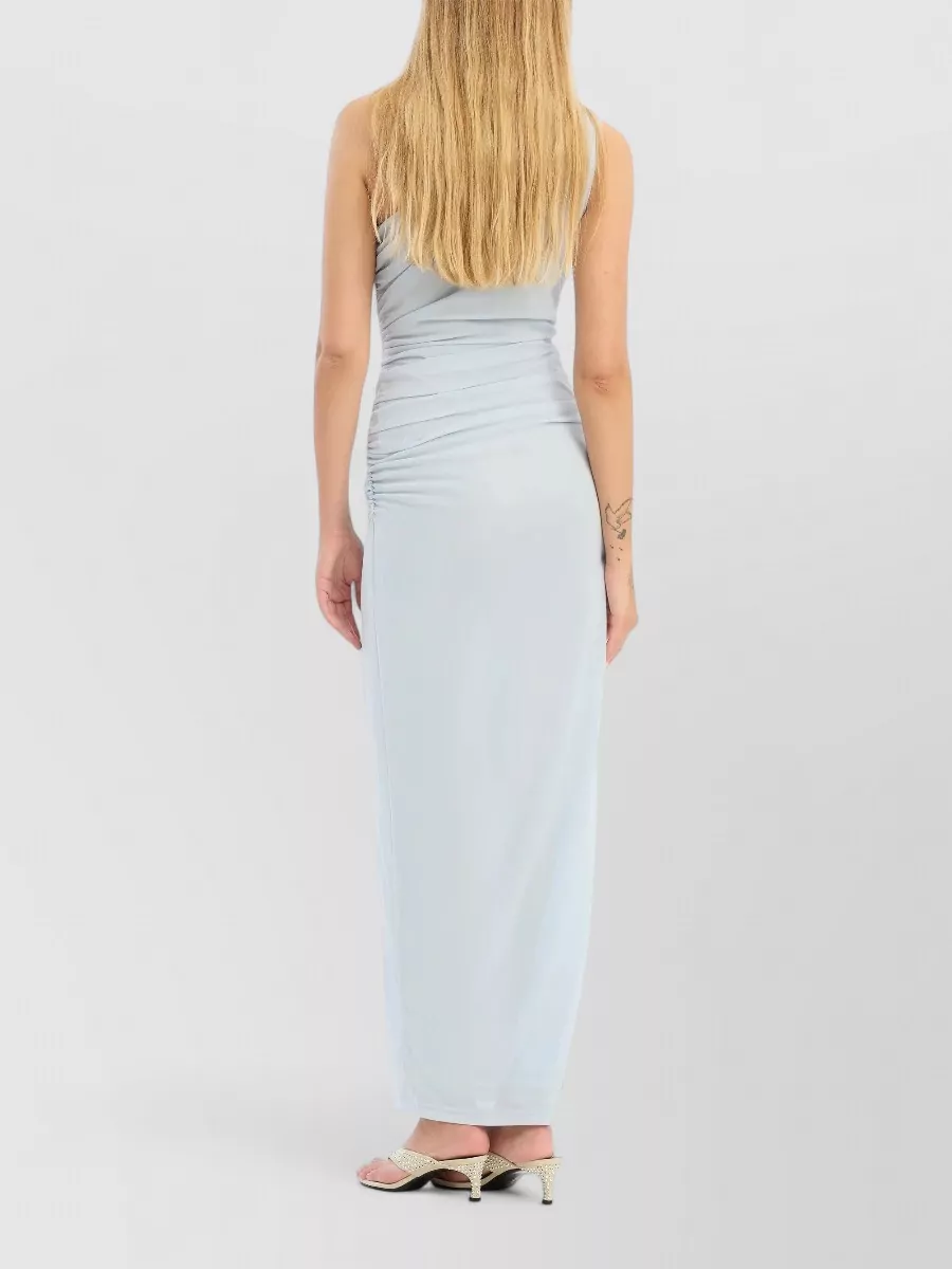 Rotate Draped One-Shoulder Maxi Dress