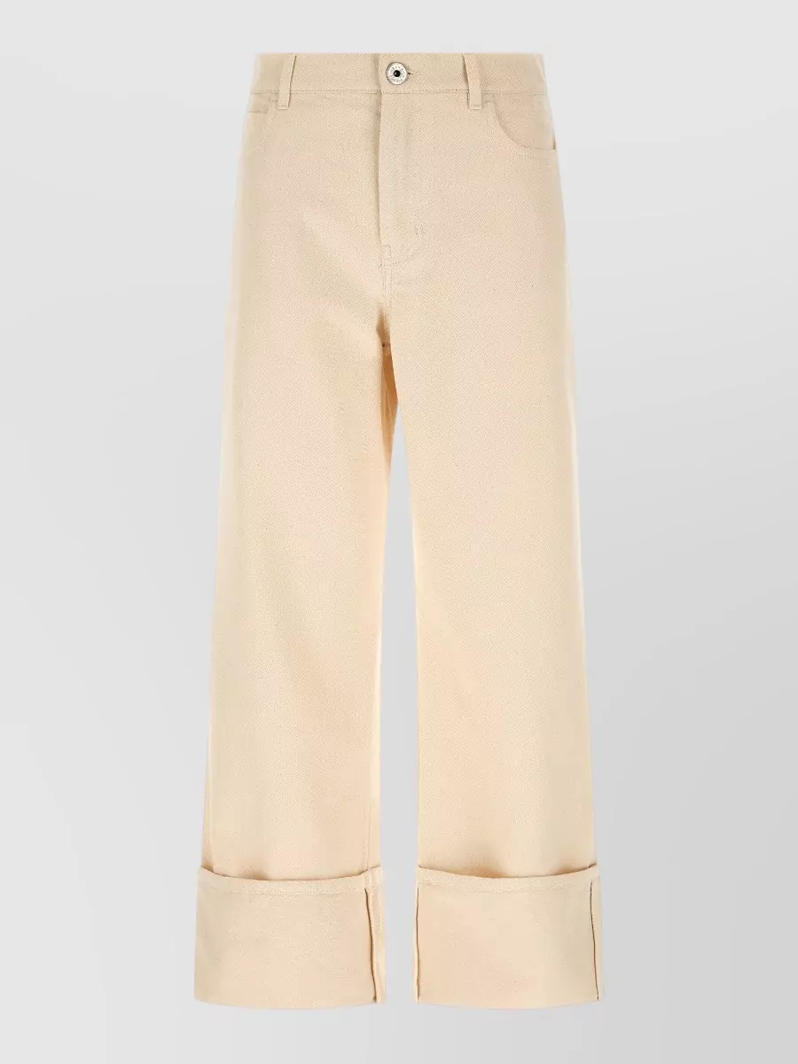 Weekend Max Mara Cotton high-rise wide-leg cropped trousers