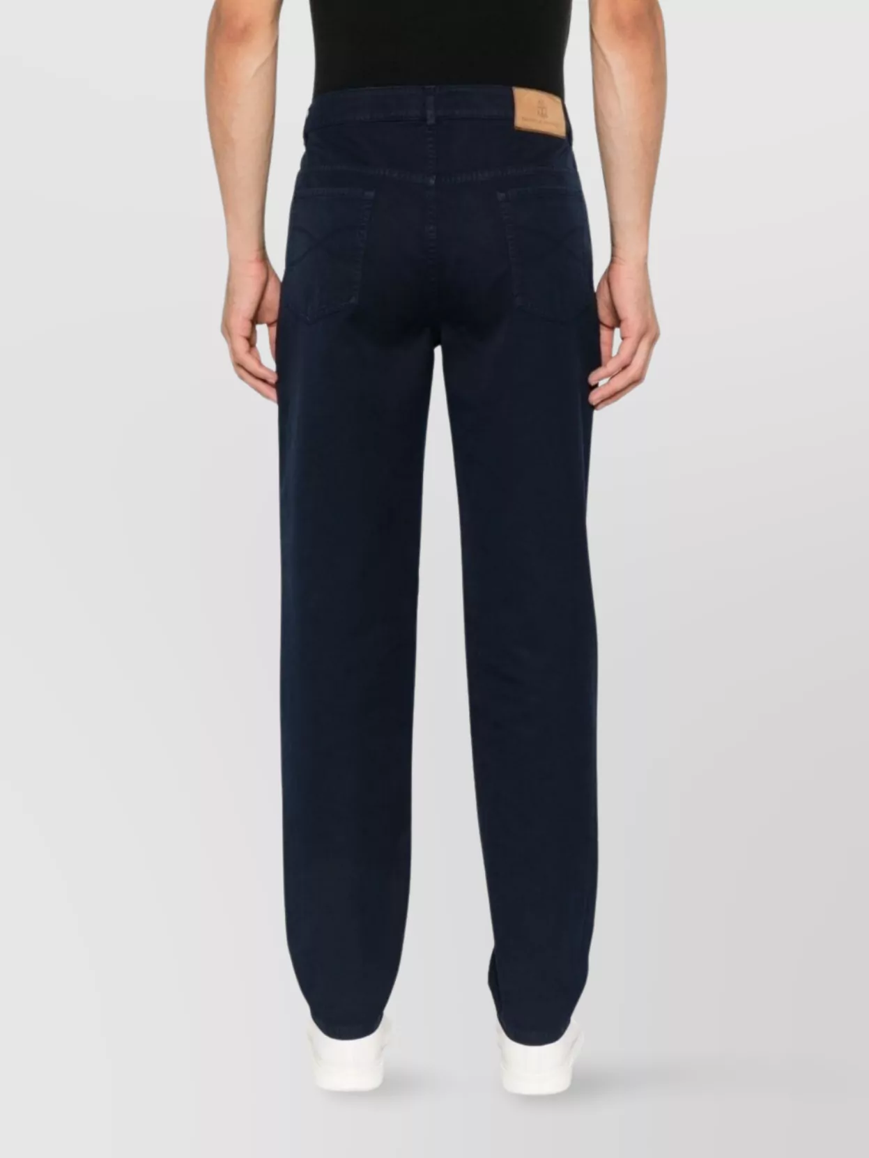 Brunello Cucinelli Cotton Trousers Loops Belt