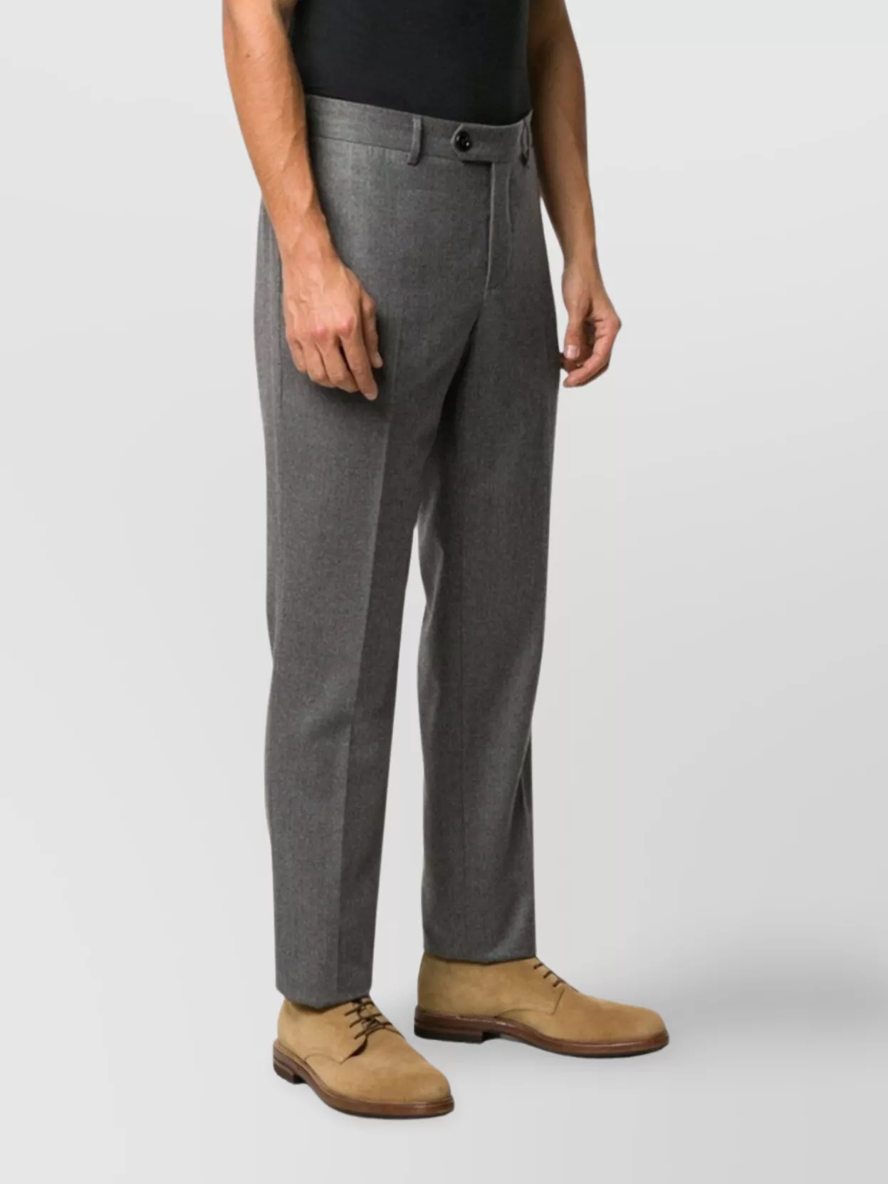 Brunello Cucinelli Wool Tailored Trousers With Multiple Pockets In Gray