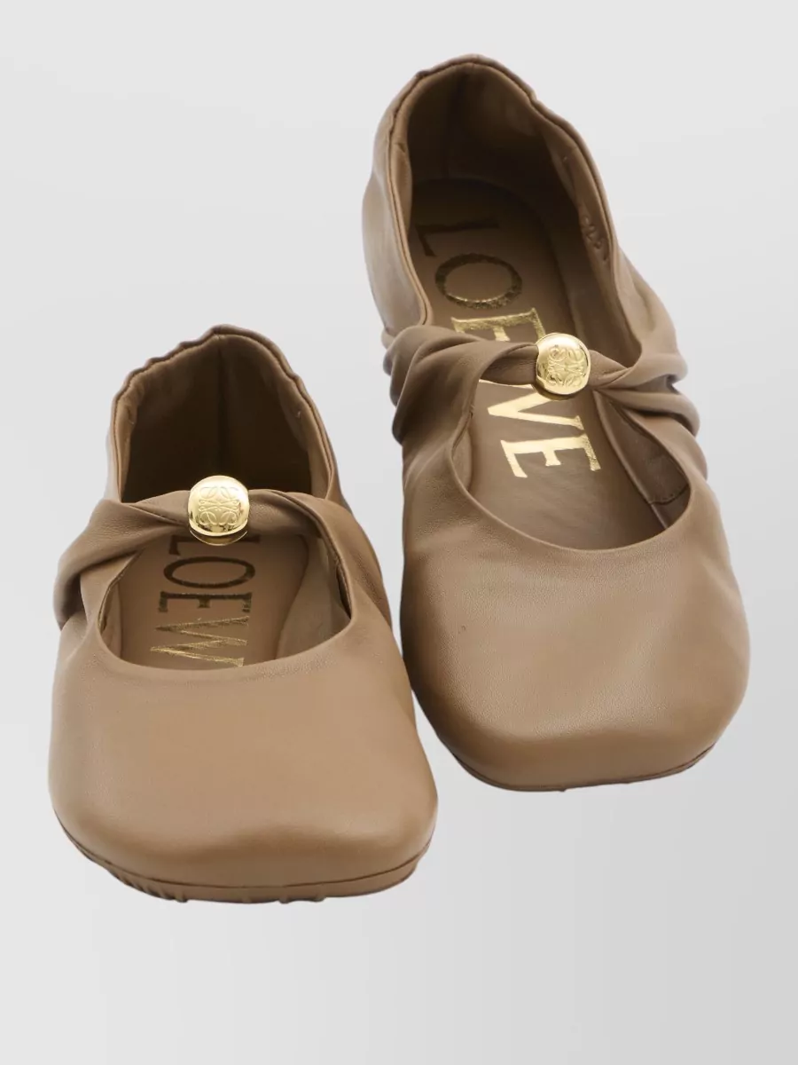 Loewe Leather Ballerina Flats