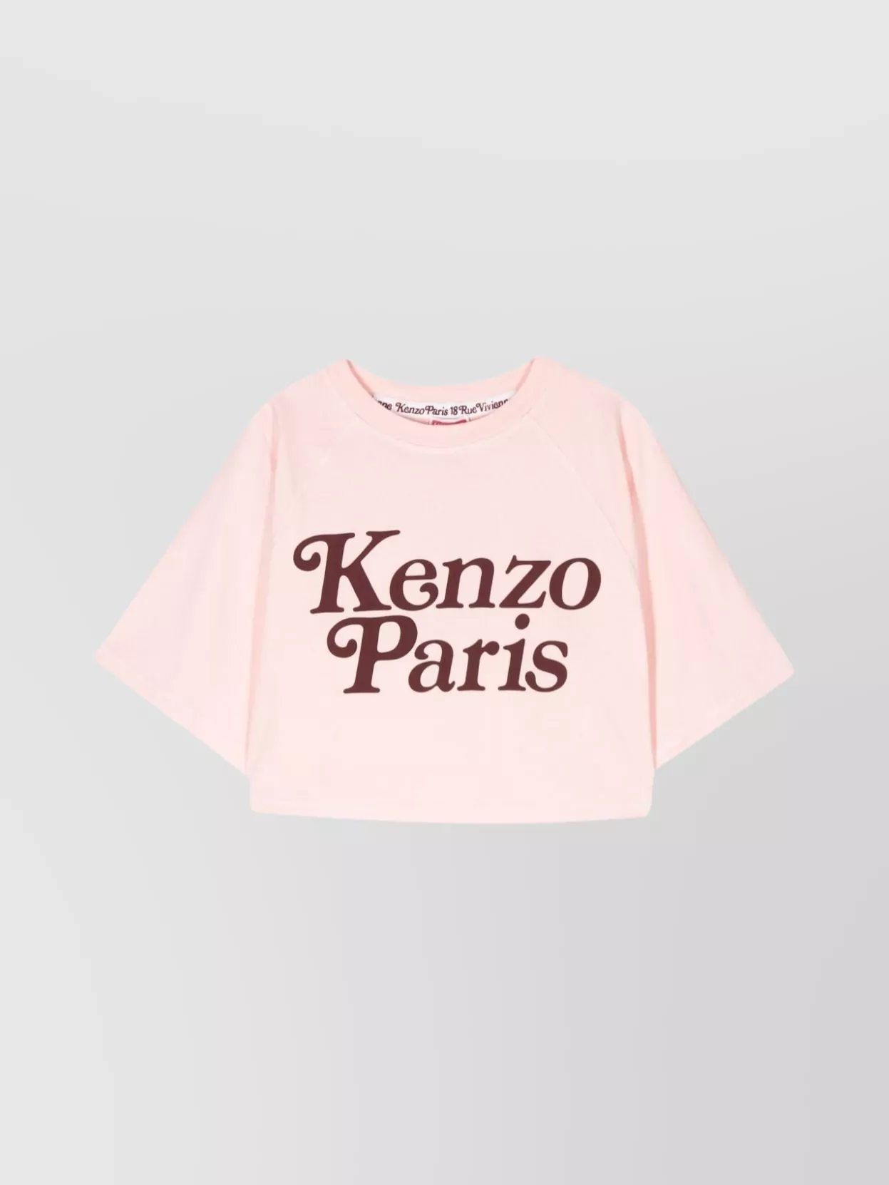 Shop Kenzo Wide Sleeves Cropped Jersey Top In Pastel