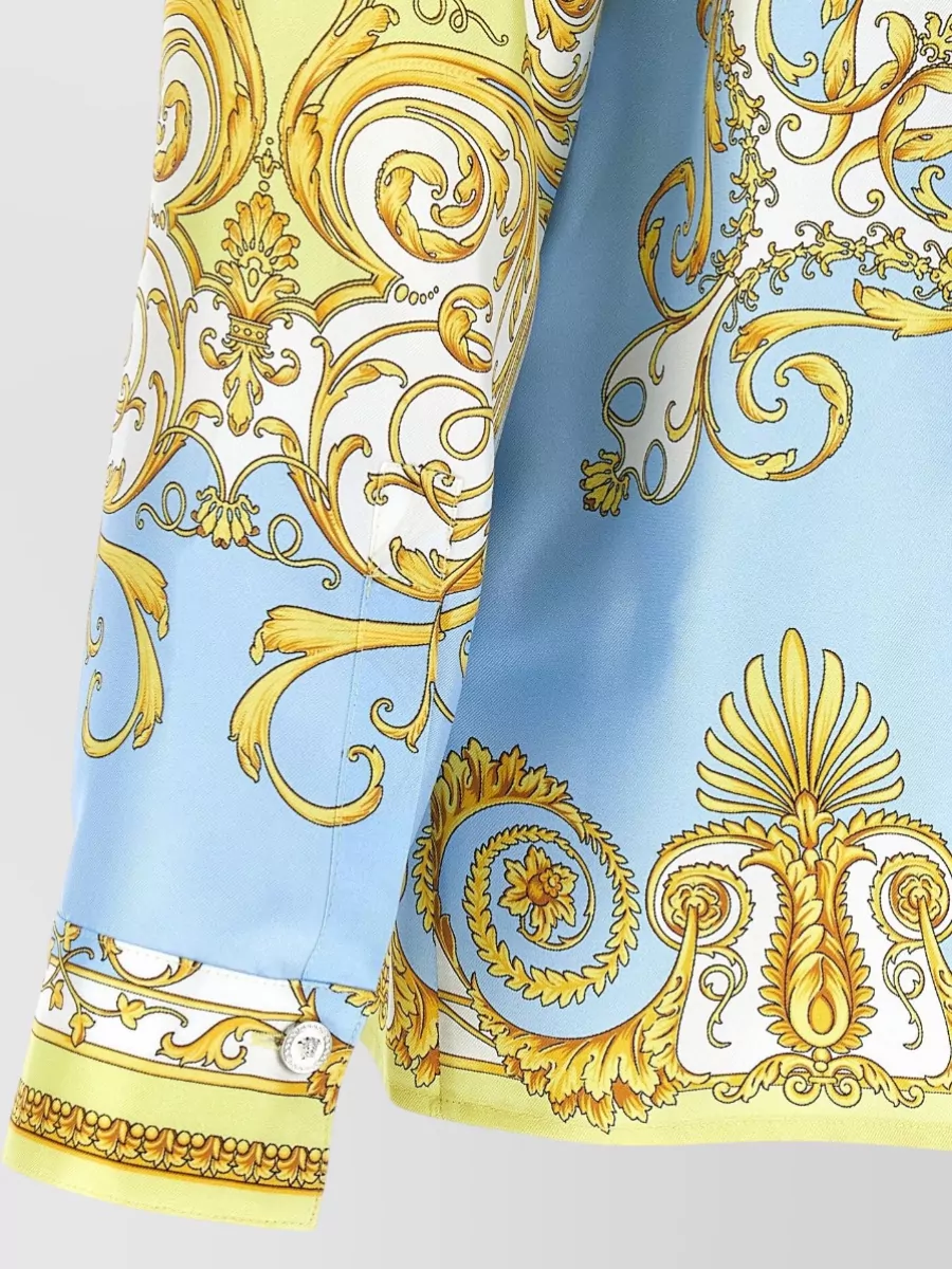Versace Baroque Print Twill Shirt Long Sleeves