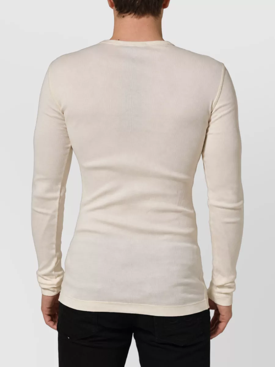 Dolce&Gabbana Cotton Long-Sleeve Henley T-Shirt