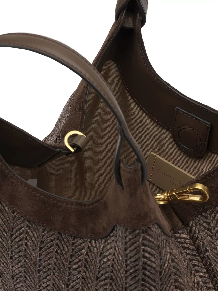 Gianni Chiarini Textured Shoulder Bags Suede Accents