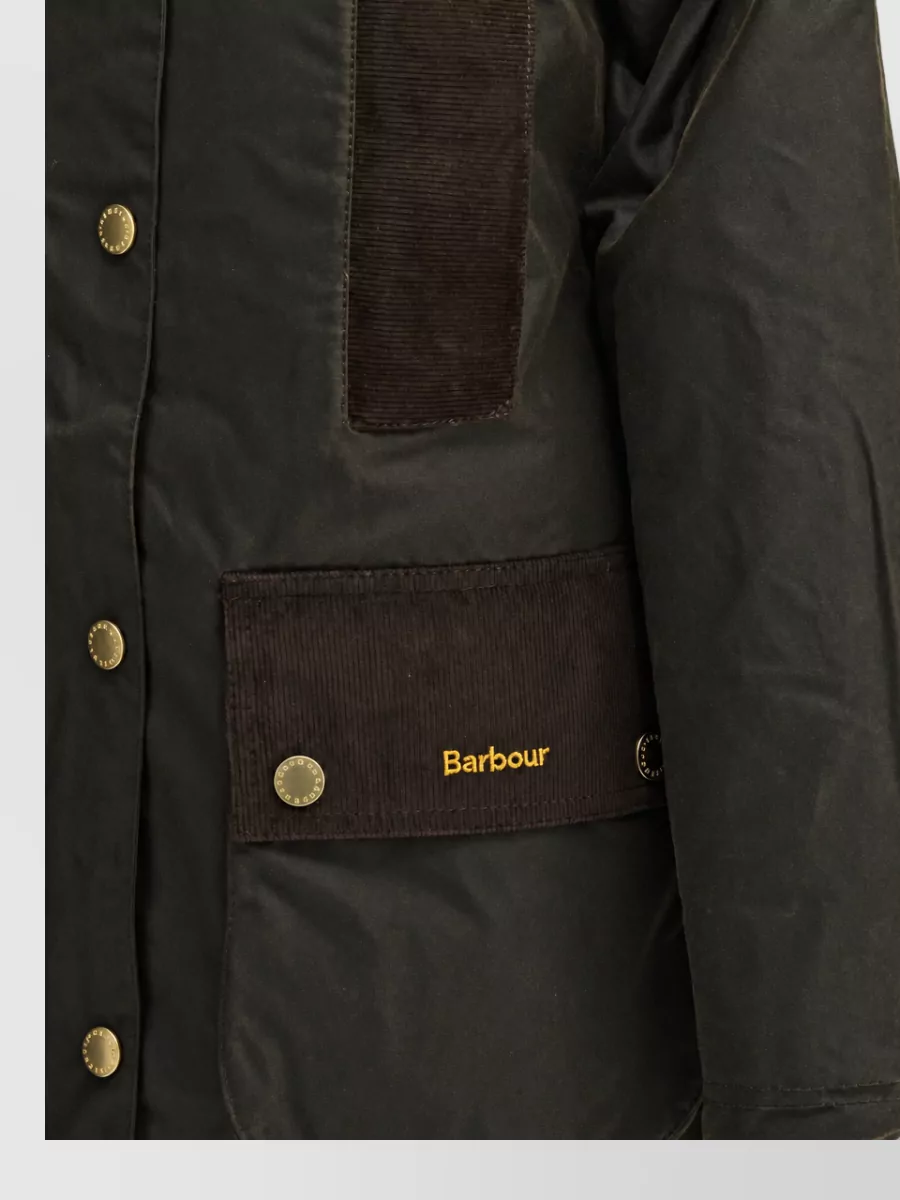 Barbour Waxed Cotton Single-Breasted Coat