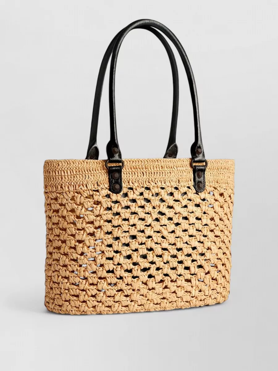 Balenciaga Le City Medium Raffia Beach Bag