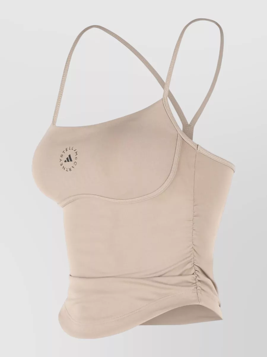 Adidas By Stella Mccartney Std Tank Top Ruched Spaghetti Straps