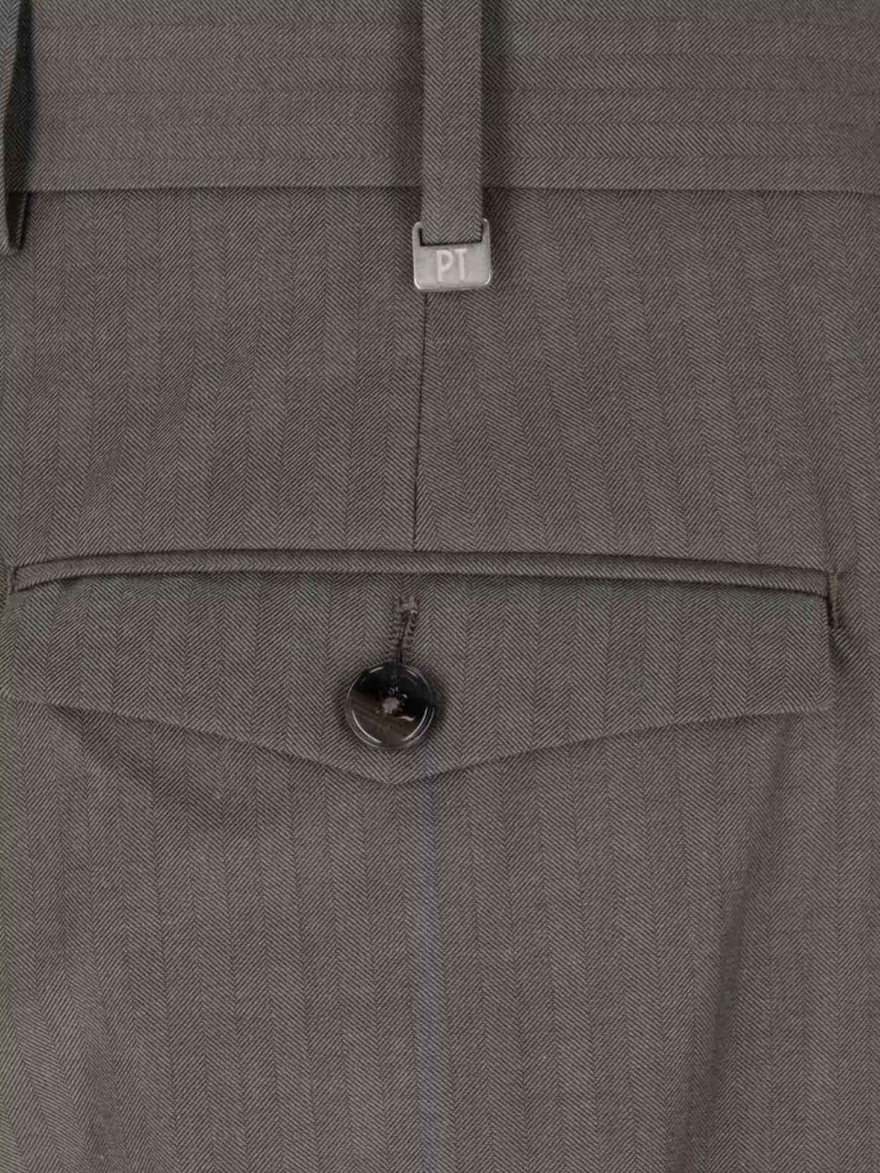 Pt Torino Straight Trousers With Belt Loops And Cuffed Hem