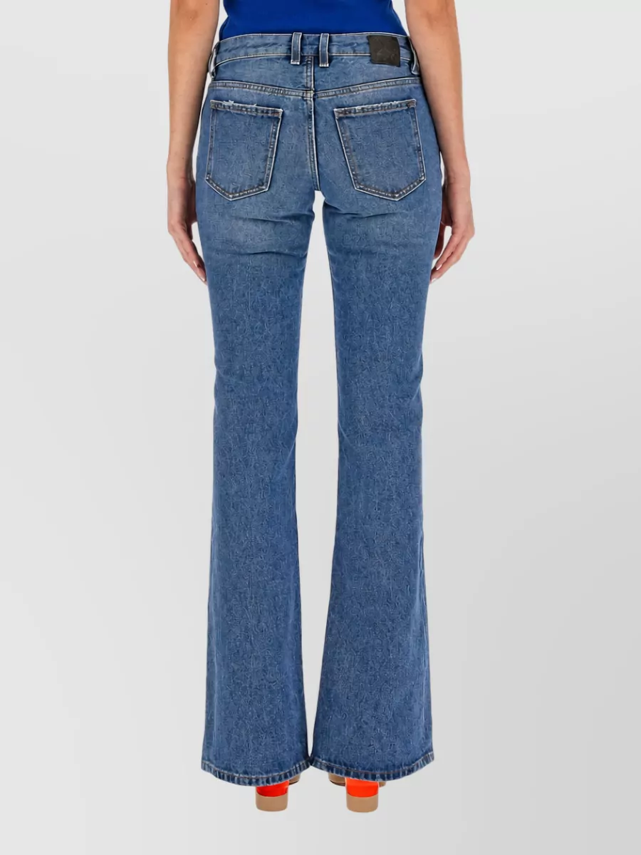 Off-White Wide-Leg Flared Denim Jeans
