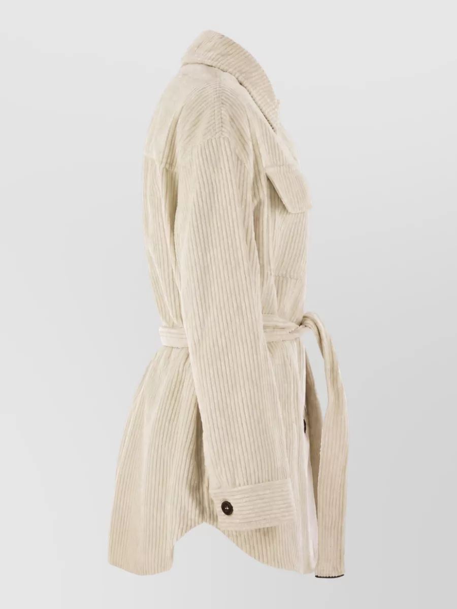 Brunello Cucinelli Corduroy Safari-Style Jacket