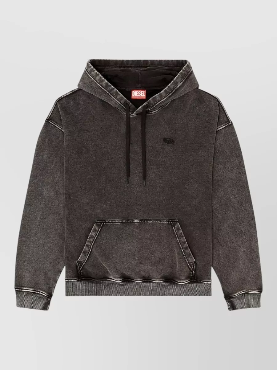 Diesel Cotton logo-embroidered hoodie