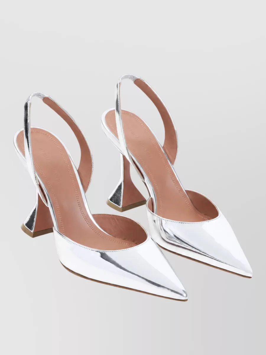 Amina Muaddi Patent Leather Slingback Mules