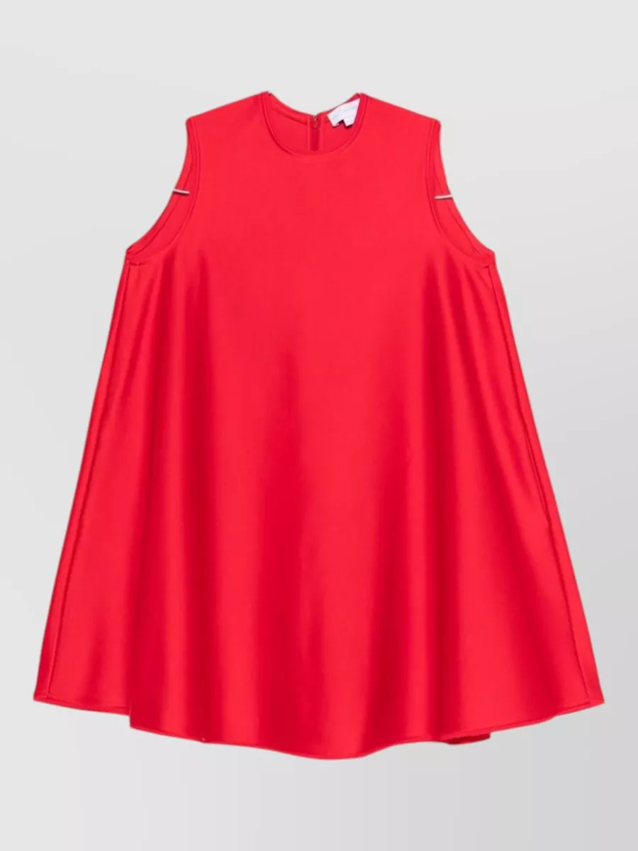Stella Mccartney Satin sleeveless a-line mini dress