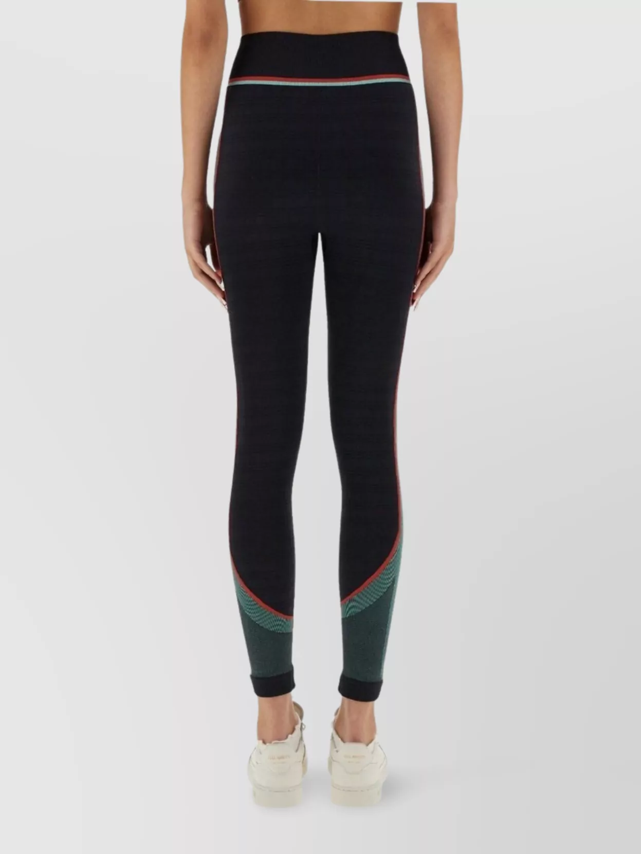 Casablanca High Waistband Ankle Length Trousers With Contrast Side Stripes