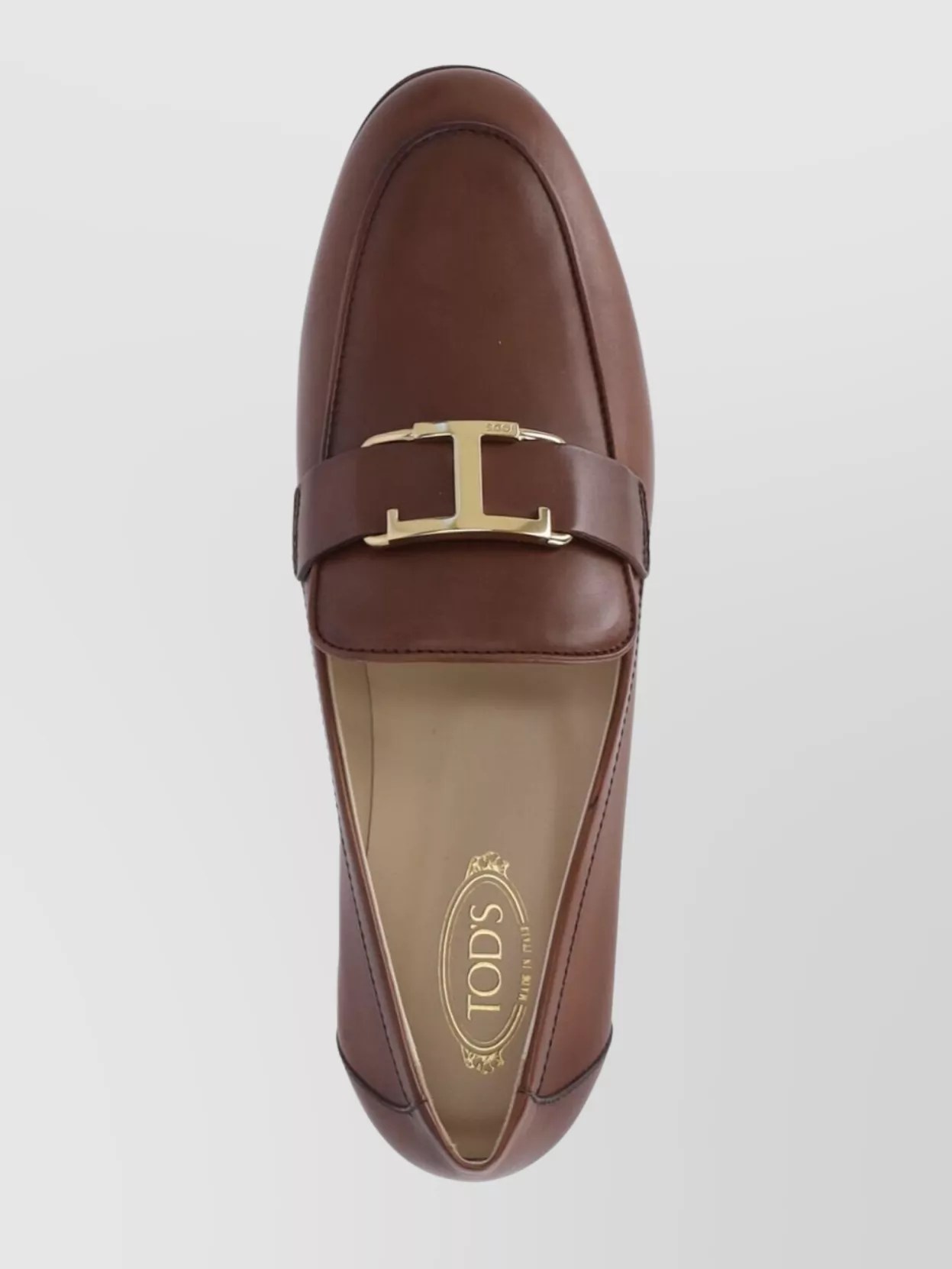 Tod's Loafers With Gold-Tone Hardware And Round Toe