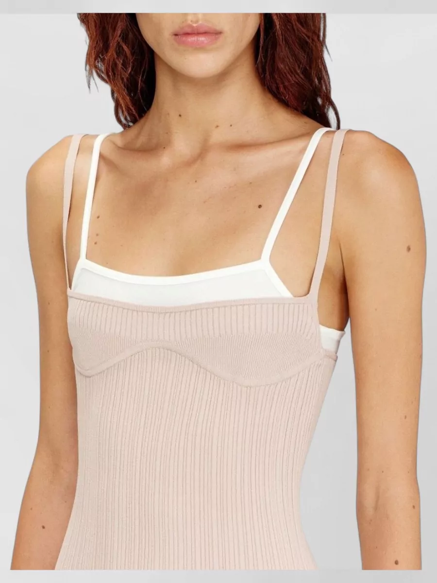 Diesel Ribbed Knit Slim-Fit Knee-Length Tank Dress