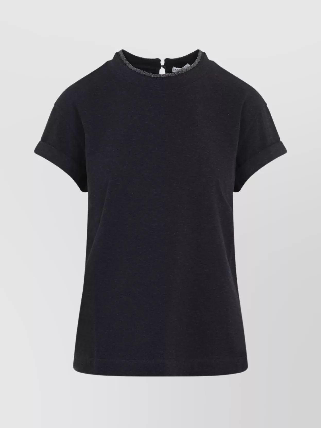 Brunello Cucinelli Crew Neck T-Shirt Rolled Cuffs