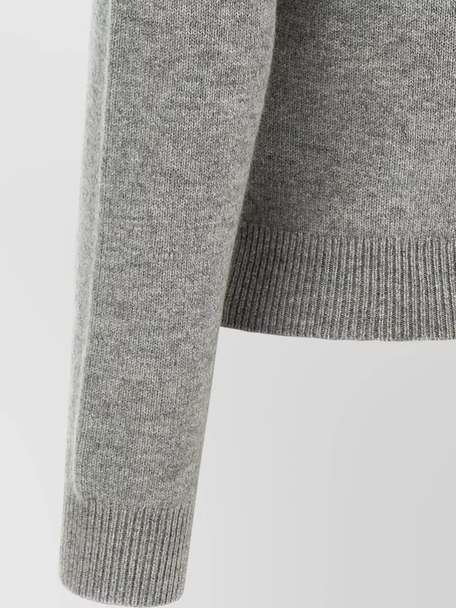 Self-Portrait Cashmere Wool V-Neck Ribbed Jumper