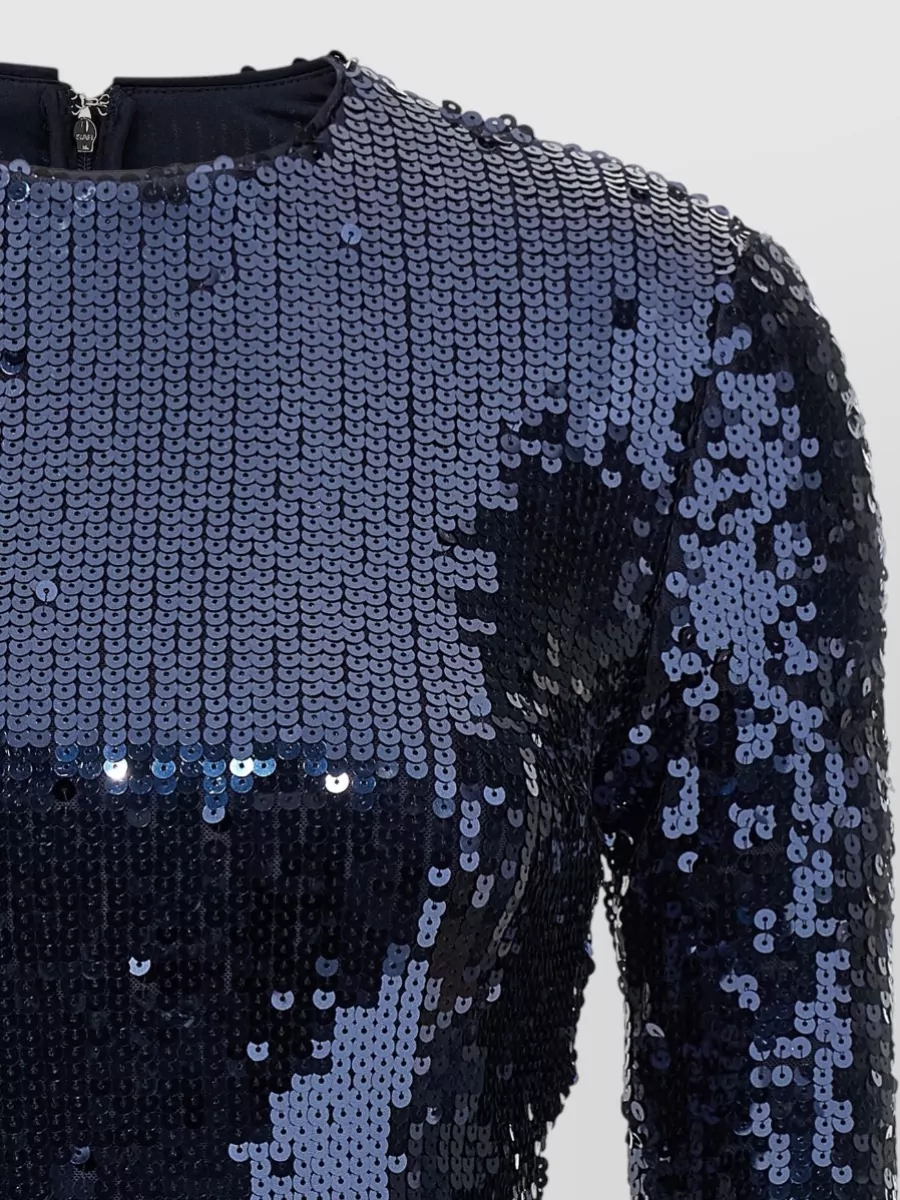 Rotate Birger Christensen Sequin Long-Sleeve Mini Dress