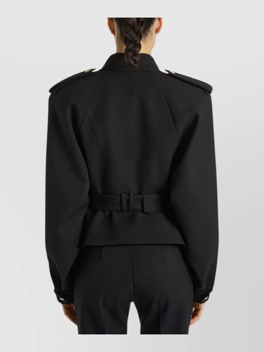 Balmain Wool Belted Officer Jacket