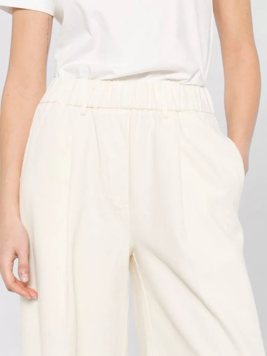 Forte Forte Wide Leg Relaxed Fit Trousers Back Pocket