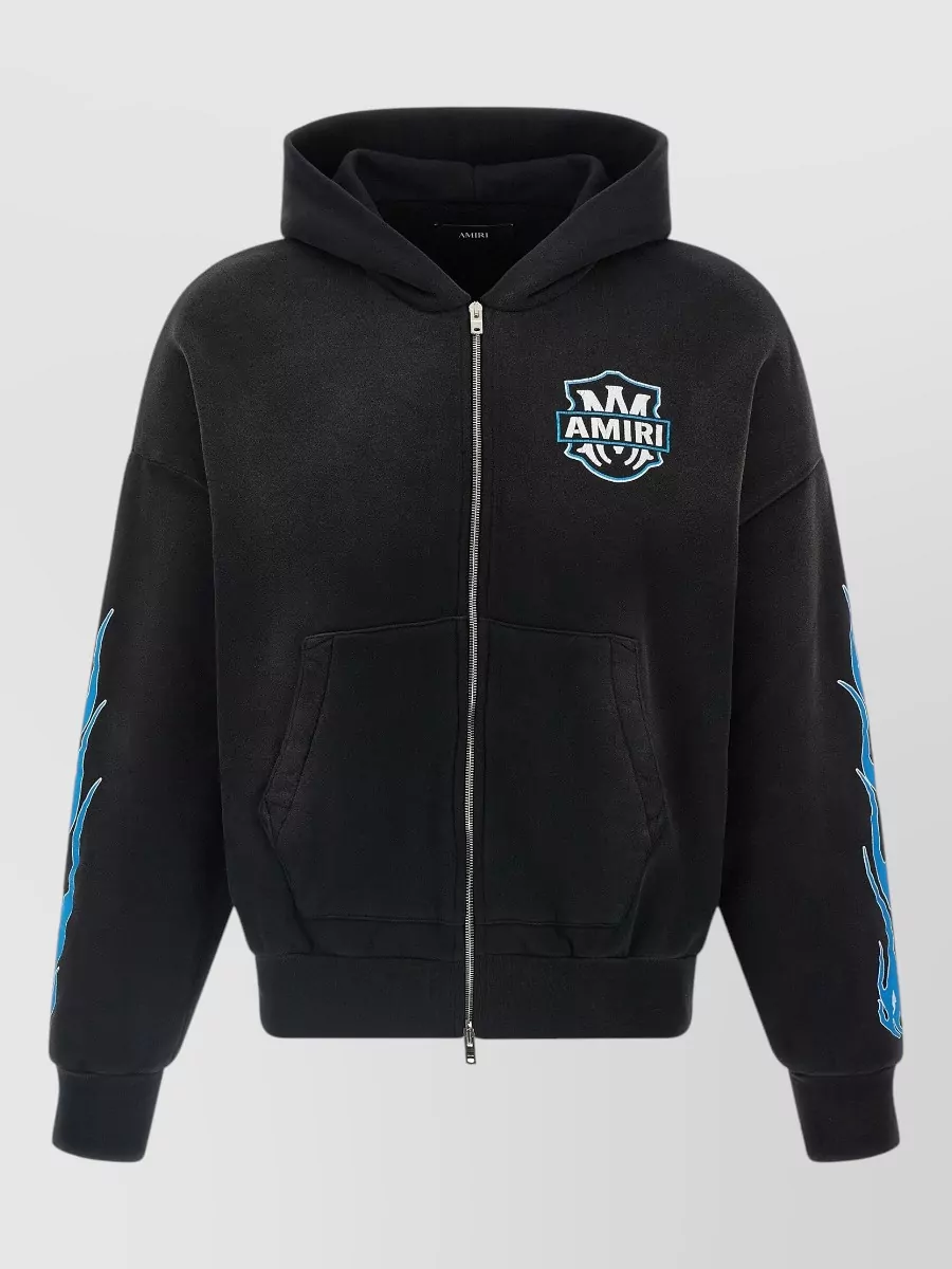 Amiri Cotton Relaxed-Fit Zip-Up Hoodie