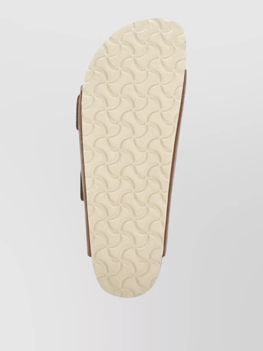 Birkenstock Unisex Flat Leather Sandals Rubber Sole