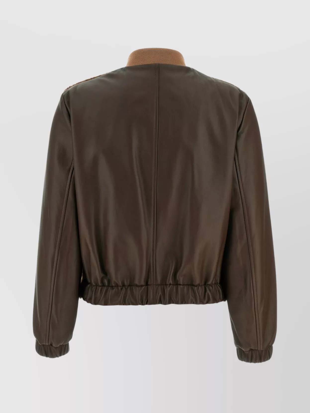 Fabiana Filippi Bomber Jacket With Faux Fur Front In Brown