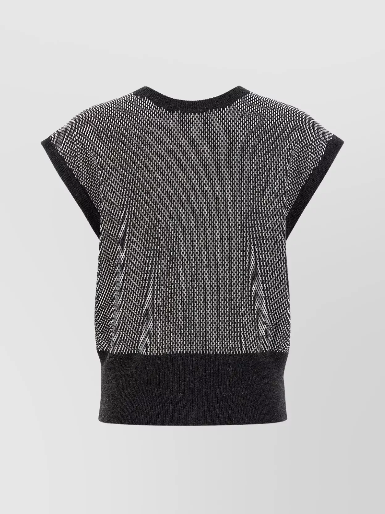 Haikure Kirby Bead Embellished Virgin Wool Sweater Vest In Silver