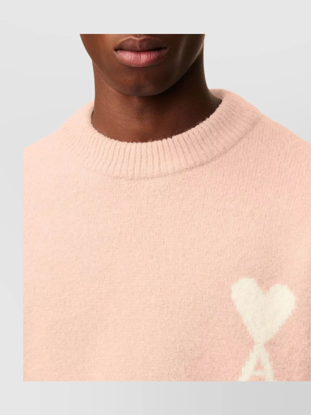 Ami Paris Logo Knit Sweater Made From Alpaca Wool