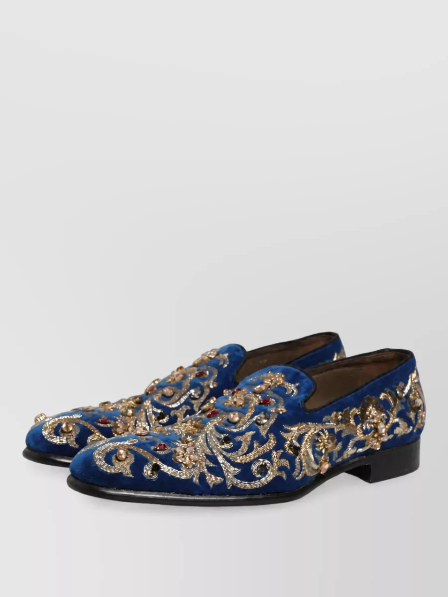 Dolce&Gabbana leather embellished slippers