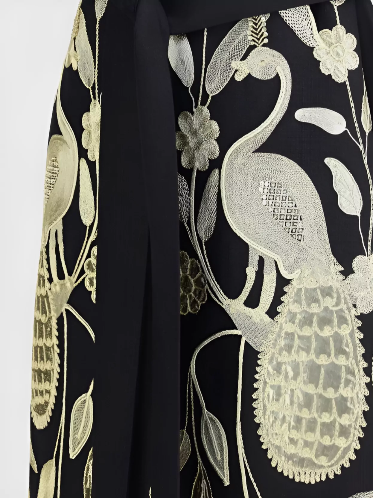 Valentino Nature-Inspired Gold Embroidered Sleeveless Vest