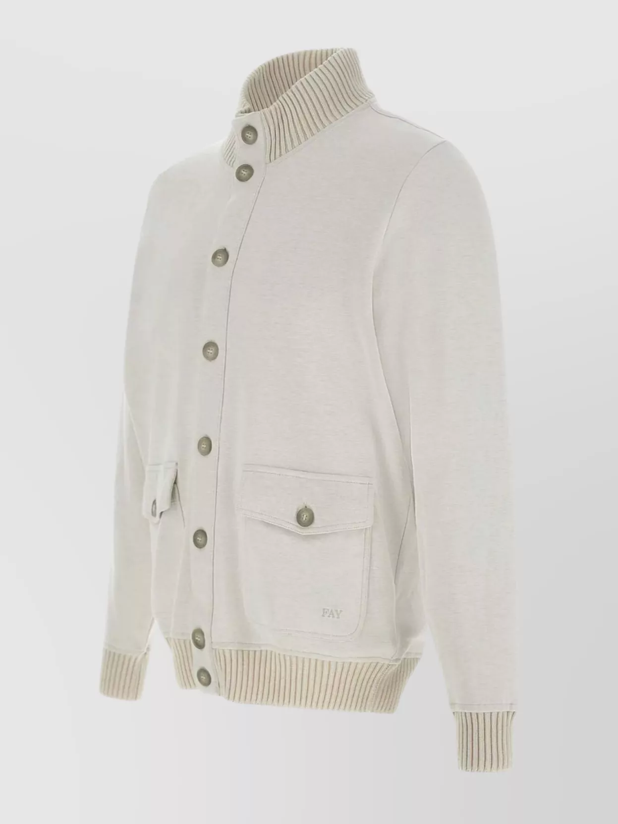 Fay Cotton Bomber Jacket Double Construction