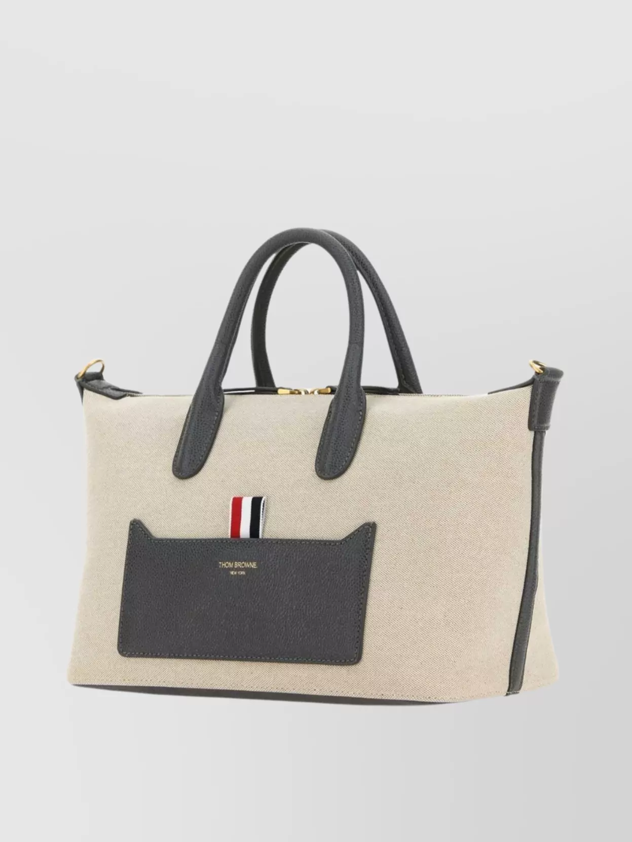 Shop Thom Browne Small Duffle Handbag Top Handle Two-tone Design