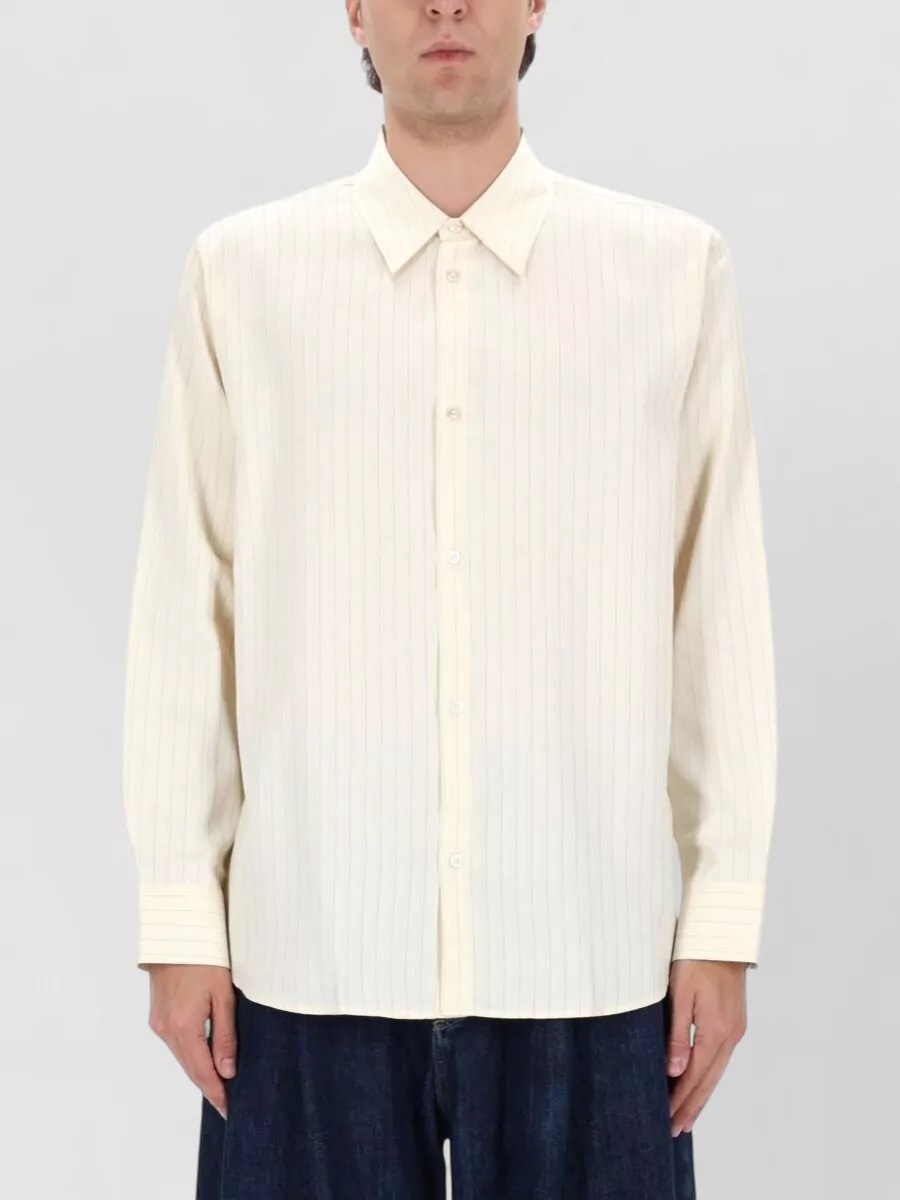 Studio Nicholson Striped Shirt Button Down Collar Cuffs