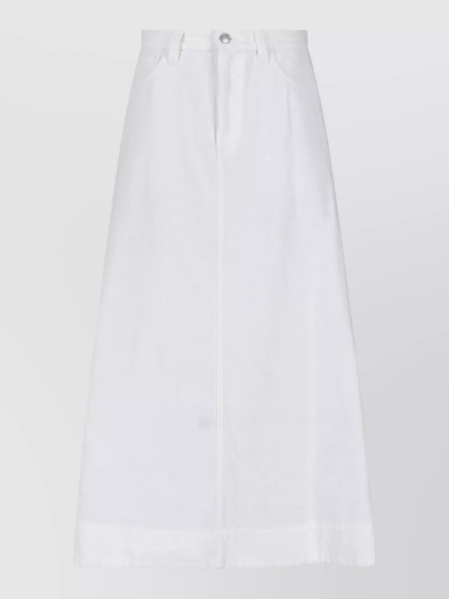 Marni denim midi skirt