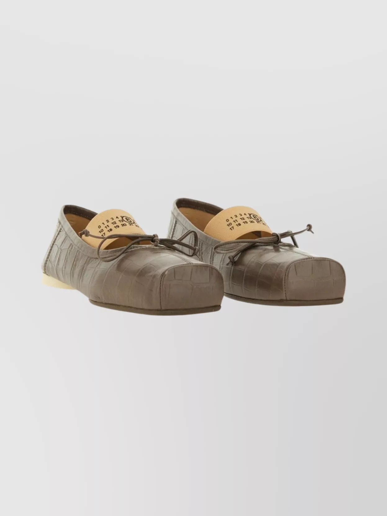 Mm6 Maison Margiela Square Toe Ballerina Shoes Bow Detail