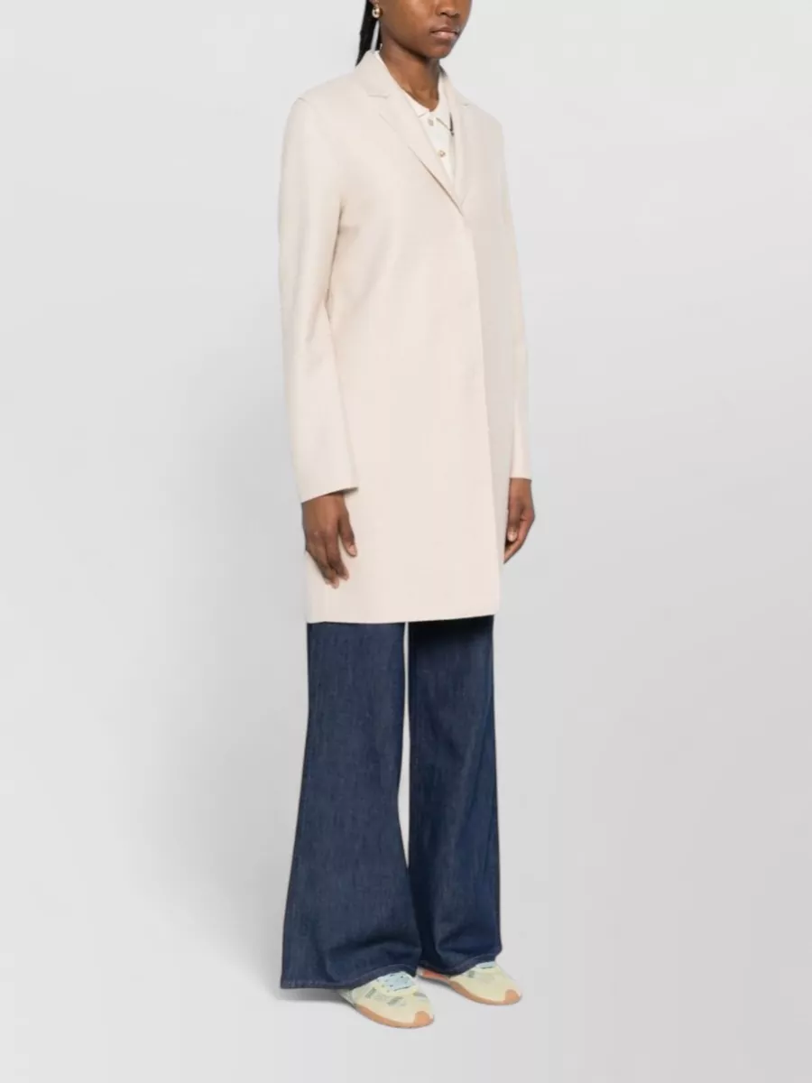 Harris Wharf London Wool Coat Single Breasted Straight Cut